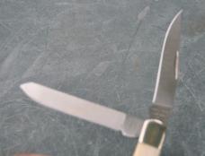 Parker Edwards J'ville AL 1986 2 Bl Trapper Factory Mint 3 1/2" Closed Stag Snap Both Blades Ways