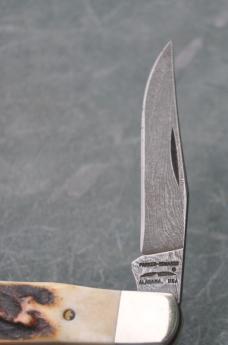 Parker Edwards J'ville AL Clip Blade  Factory Mint 3 1/2" Closed Stag Factory Mint Nice Snap