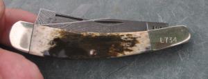 Parker Edwards J'ville AL 2 Bl  One Clip Other Razor Factory Mint 4" Closed Stag Snap Both Ways
