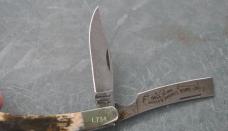 Parker Edwards J'ville AL 2 Bl  One Clip Other Razor Factory Mint 4" Closed Stag Snap Both Ways