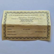Vintage 1996 Schrade USA Scrimshaw Salesman Sample Set 507SC & 503SC Matching SS17