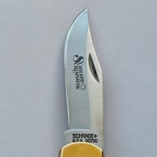 Vintage 1996 Schrade USA Scrimshaw Salesman Sample Set 507SC & 503SC Matching SS17
