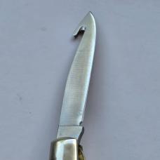 Vintage Schrade USA 877UH Hawbaker Muskrat Knife Gut Hook MIB Box Papers Butterscotch