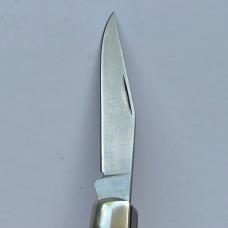 Vintage Schrade USA 877UH Hawbaker Muskrat Knife Gut Hook MIB Box Papers Butterscotch