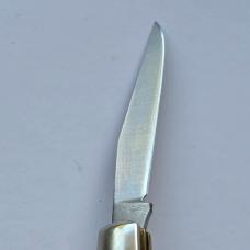 Vintage Schrade USA 877UH Hawbaker Muskrat Knife Gut Hook MIB Box Papers Butterscotch