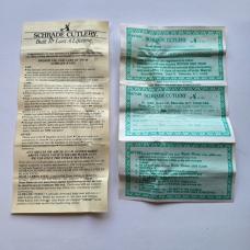 Vintage Schrade USA 877UH Hawbaker Muskrat Knife Gut Hook MIB Box Papers Butterscotch