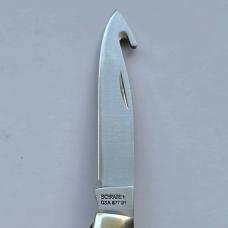 Vintage Schrade USA 877UH Hawbaker Muskrat Knife Gut Hook MIB Box Papers Butterscotch