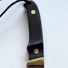 Vintage Schrade USA PH2 Pro Hunter Fixed Blade Knife Black Delrin Sheath Lanyard