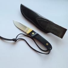 Vintage Schrade USA PH2 Pro Hunter Fixed Blade Knife Black Delrin Sheath Lanyard