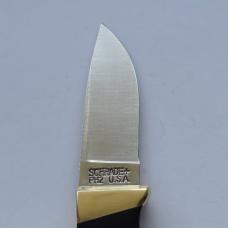 Vintage Schrade USA PH2 Pro Hunter Fixed Blade Knife Black Delrin Sheath Lanyard