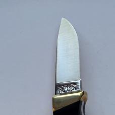 Vintage Schrade USA PH2 Pro Hunter Fixed Blade Knife Black Delrin Sheath Lanyard