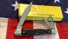 Carl Schlieper / German Eye Brand -3 Blade Whittler +Nice Brown Bone Handles -NOS +Orig Box