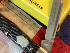 Carl Schlieper / German Eye Brand -3 Blade Whittler +Nice Brown Bone Handles -NOS +Orig Box