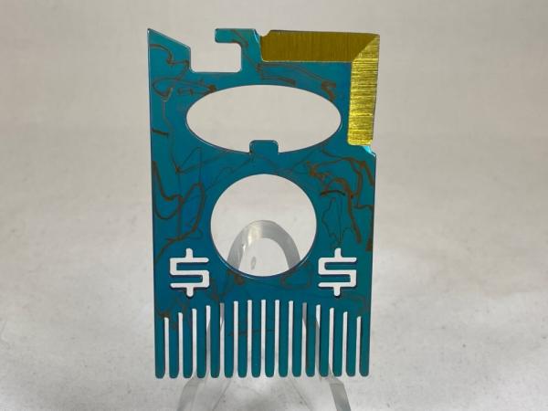 MIKE SNODY Custom Teal Titanium Crisis Comb MIKE SNODY Custom Teal Titanium Crisis Comb