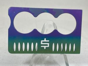 MIKE SNODY Custom Rainbow Titanium Three Finger Crisis Card