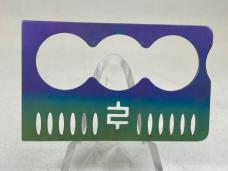 MIKE SNODY Custom Rainbow Titanium Three Finger Crisis Card