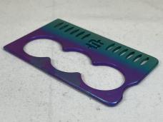 MIKE SNODY Custom Rainbow Titanium Three Finger Crisis Card