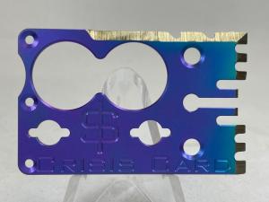 MIKE SNODY Custom Purple amp Blue Titanium Two Finger Crisis Card