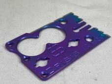 MIKE SNODY Custom Purple & Blue Titanium Two Finger Crisis Card