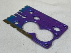 MIKE SNODY Custom Purple & Blue Titanium Two Finger Crisis Card