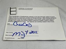 MIKE SNODY Custom Purple & Blue Titanium Two Finger Crisis Card