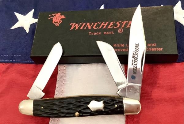 1987 Winchester Stockman (Mdl# 3964) w/ Nice Brown Bone Handles. -NOS in Orig Box 1987 Winchester Stockman (Mdl# 3964) w/ Nice Brown Bone Handles. -NOS in Orig Box