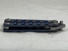 MIKE SNODY Custom Prototype Lil' Flip Blue Mini Balisong Butterfly IN POUCH