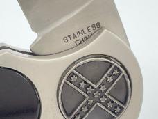 Stainless China Eagle & Confederate Flag Knife & Pocket Watch Set