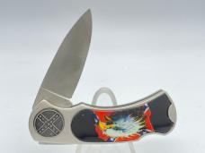 Stainless China Eagle & Confederate Flag Knife & Pocket Watch Set