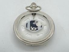 Stainless China Eagle & Confederate Flag Knife & Pocket Watch Set