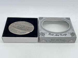 BELT ART KNIFE China BK-03 Hidden Knife Belt Buckle w OMP Box