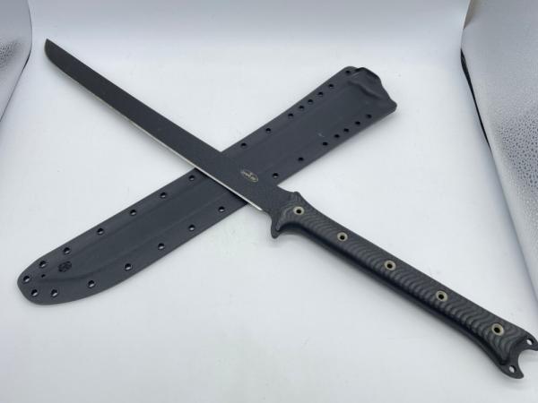 SWAMP RAT Rodent Waki Black Coated Black G10 Combat Sword w/ Sheath SWAMP RAT Rodent Waki Black Coated Black G10 Combat Sword w/ Sheath