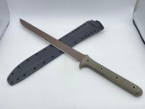 SWAMP RAT Rodent Ruki Desert Sage Coated Canvas Micarta Combat Sword w Sheath