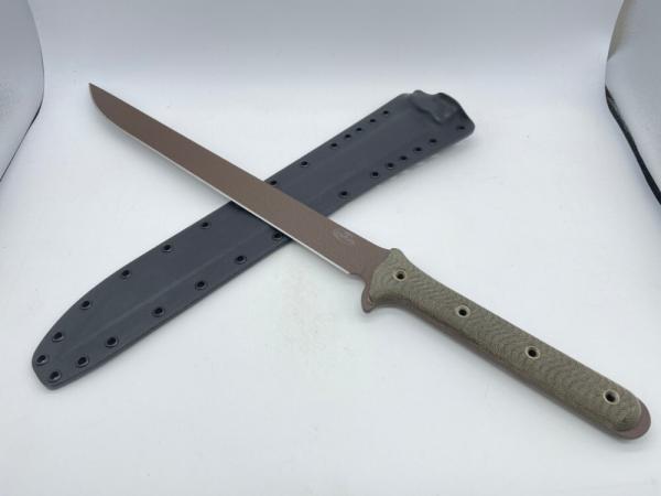 SWAMP RAT Rodent Ruki Desert Sage Coated Canvas Micarta Combat Sword w/ Sheath
