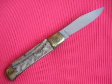 Vintage "OTHELLO" Red Stag Leverlock Switchblade Knife