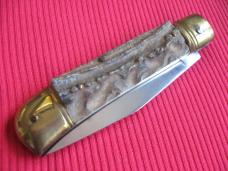 Vintage "OTHELLO" Red Stag Leverlock Switchblade Knife
