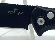 BEAR OPS USA Black Drop Point Button Lock Automatic