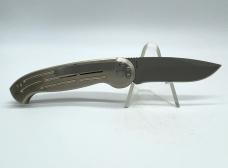 BOKER MAGNUM AUS8 Silver Drop Point Folding Automatic