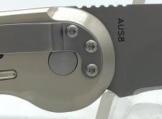 BOKER MAGNUM AUS8 Silver Drop Point Folding Automatic