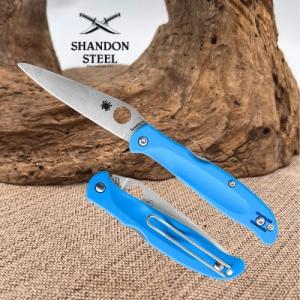 Spyderco Knives Charisma C259PBL Blue FRN CTS BD1N Stainless Steel Pocket Knife