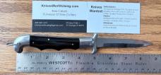 Rare Rizzuto Estileto Milano Finger Groove and Fixed Guard Switchblade Knife