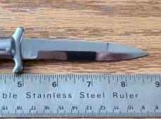 Rare Rizzuto Estileto Milano Finger Groove and Fixed Guard Switchblade Knife