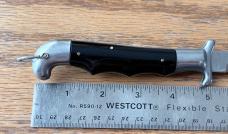 Rare Rizzuto Estileto Milano Finger Groove and Fixed Guard Switchblade Knife