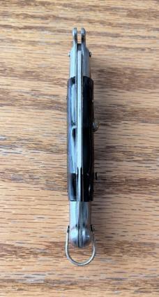 Rare Rizzuto Estileto Milano Finger Groove and Fixed Guard Switchblade Knife