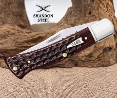 Case XX Axe Handle Pocket Worn Mahogany Corn Cob Jig Bone 55237 30th Anniversary