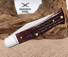 Case XX Axe Handle Pocket Worn Mahogany Corn Cob Jig Bone 55237 30th Anniversary
