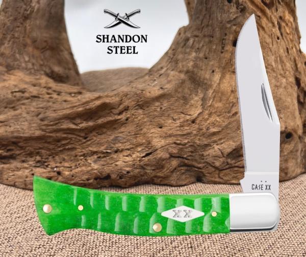CASE XX USA BRIGHT GREEN GATOR JIG CASE AXE HANDLE KNIFE 11445 (BR61135SS) NIB CASE XX USA BRIGHT GREEN GATOR JIG CASE AXE HANDLE KNIFE 11445 (BR61135SS) NIB