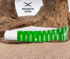 CASE XX USA BRIGHT GREEN GATOR JIG CASE AXE HANDLE KNIFE 11445 (BR61135SS) NIB