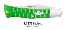 CASE XX USA BRIGHT GREEN GATOR JIG CASE AXE HANDLE KNIFE 11445 (BR61135SS) NIB