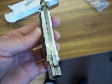 A. G. A. Campolin Maniago, Italy Maltese Cross Bayonet 9 Incher Lockback W/Genuine Stag/Antler NIB